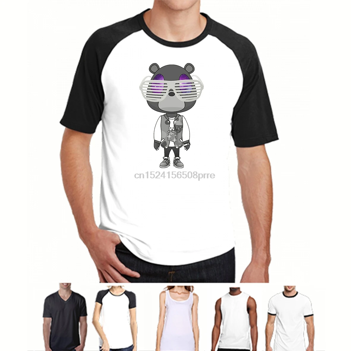 

Printed Men T Shirt Cotton O-Neck tshirts Kanye West Graduation bear Short-Sleeve Women T-Shirt