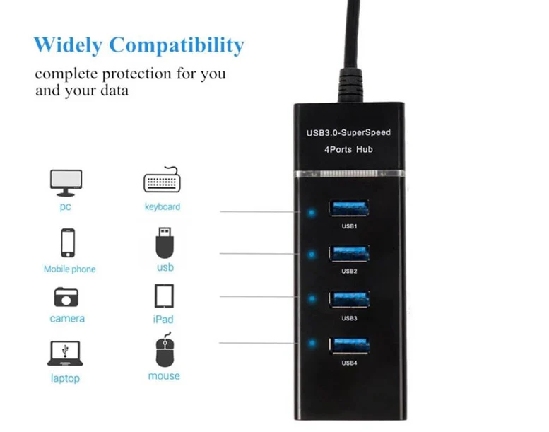 Starplat usb-хаб 3,0 4 порта Micro USB 3,0 концентратор разветвитель с адаптером питания USB Hab высокоскоростной 5 Гбит/с USB разветвитель 3 хаба для ПК