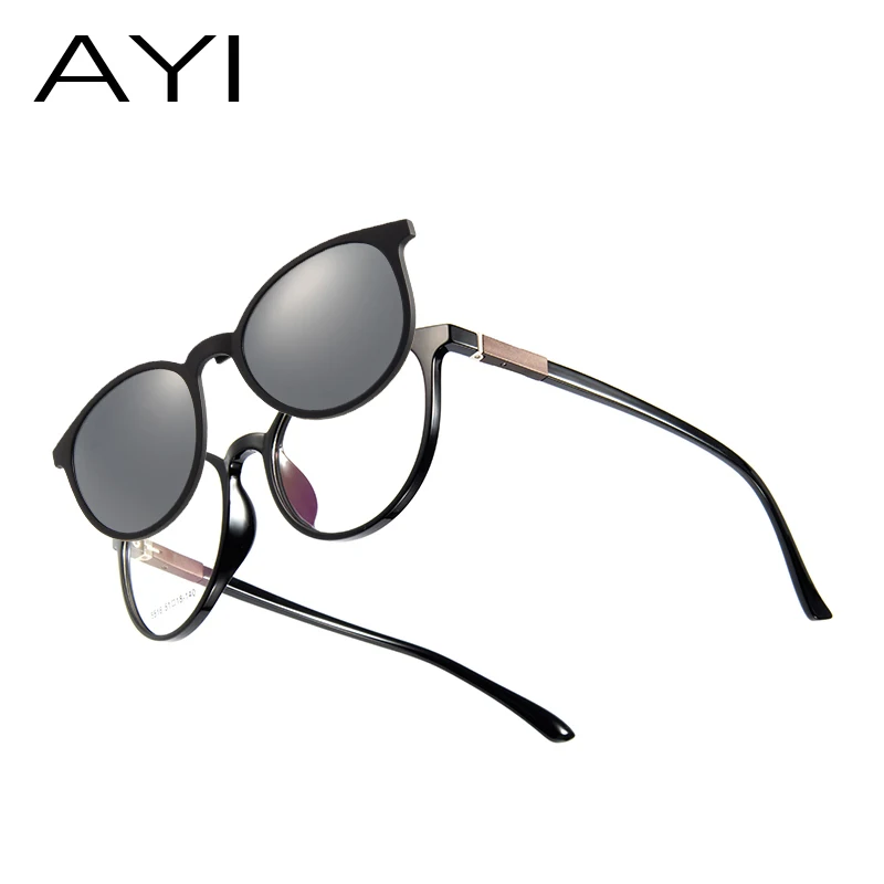 2017 Flexible Plastic Round Sun Glasses Women Polarized Prescription Sunglasses For