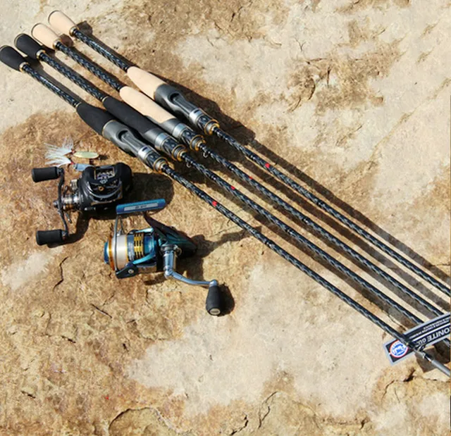 Cheap 2.18m UL/L Power 2 Section Carbon Lure Rod Spinning Casting Fishing Rod