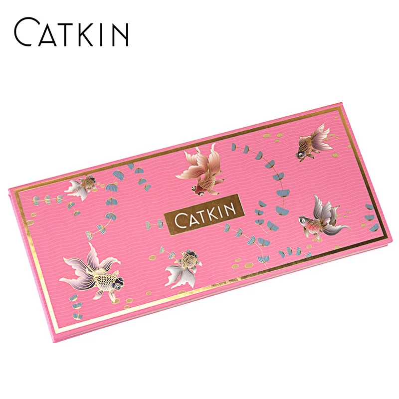 CATKIN Allure 10 цветов Тени для век натуральные цвета чистые и полупрозрачные гладкие и изысканные Пудровые текстуры стильные дымчатые глубокие тени для век