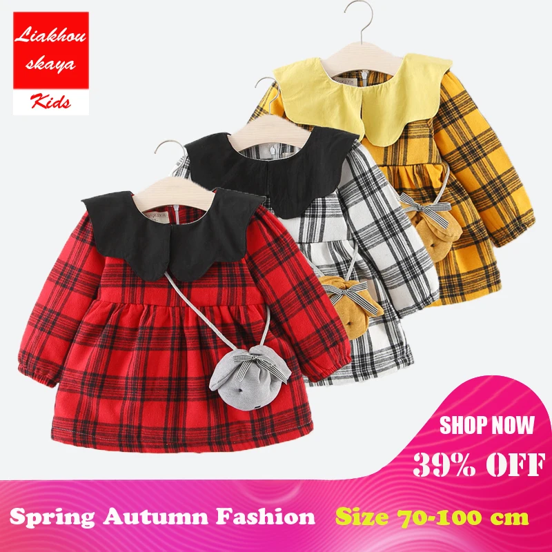 Liakhouskaya Autumn Baby Girl Casual Dress 2018 New Hot Sale 1 Year Old