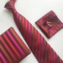 Дизайнерский галстук набор Модные мужские строгие галстуки наборы черные модные галстуки с запонками Подарочная коробка для носовых платков