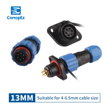 Sp13 Waterproof Connector 1pin 2pin 3pin 4pin 5pin 6pin 7pin Dustproof Aviation Connectors IP68 Male Female Plug and Socket цена Sp13 Waterproof Connector 1pin 2pin 3pin 4pin 5pin 6pin 7pin Dustproof Aviation Connectors IP68 Male Female Plug and Socket цены онлайн