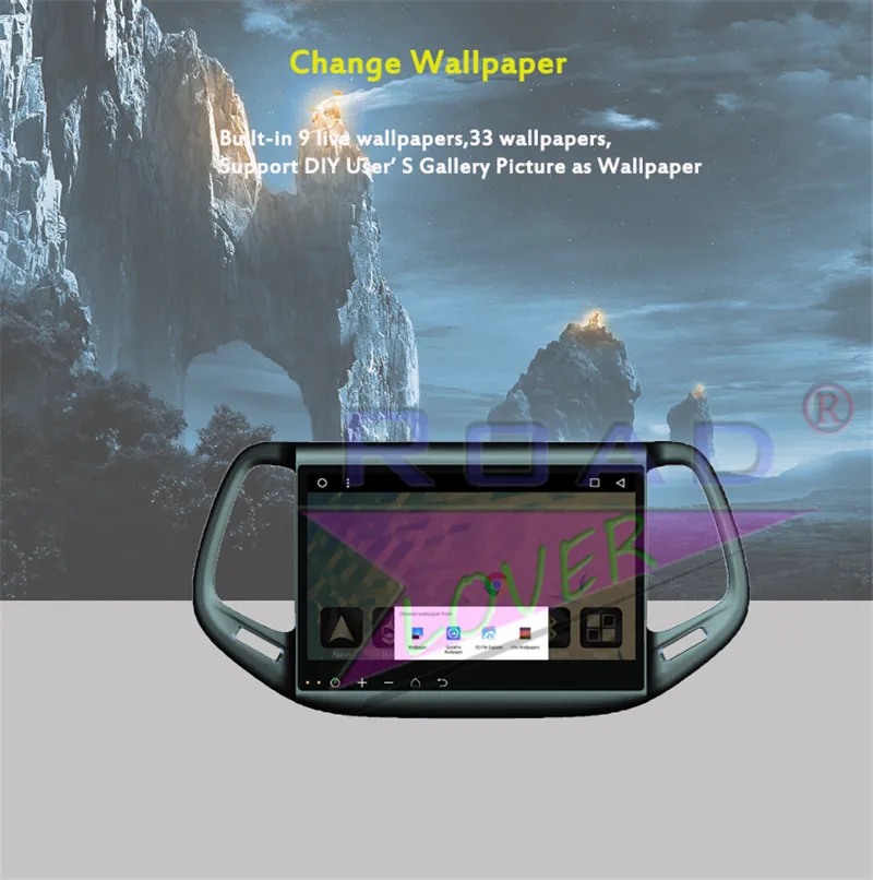 Discount Roadlover Android 8.1 Car Multimedia Radio Player For Jeep Compass 2016 Stereo GPS Navigation Automagnitol Double Din MP3 NO DVD 16