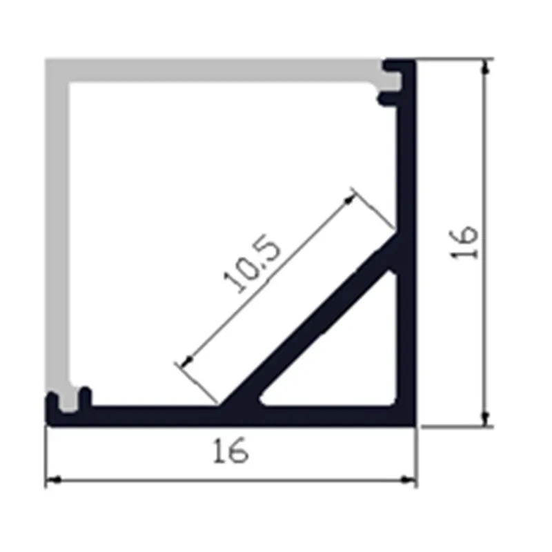 10 шт./лот 40 дюймов 90 градусов светодио дный светодиодный алюминиевый профиль для мм 10 мм печатной светодио дный платы LED правый угол угловой канал для 5050 светодио дный полосы светодиодный бар свет