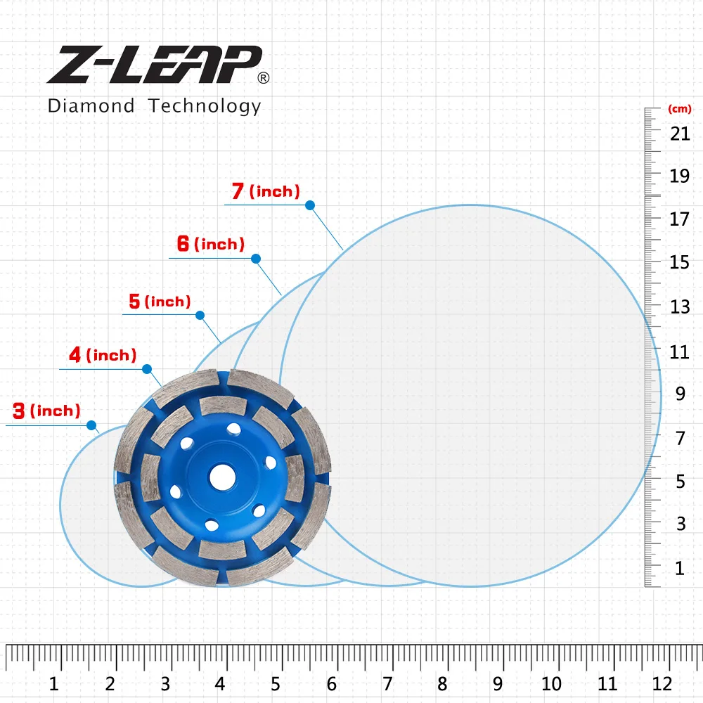 Z-LEAP 100 мм Алмазный шлифовальный диск " Concrect двухрядный сегмент шлифовальный круг мраморный гранит Concrect абразивный инструмент M14 резьба