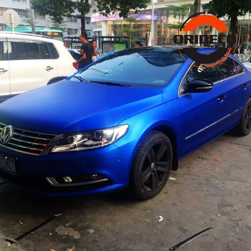Blue matte metallic satin vinyl wraps 8
