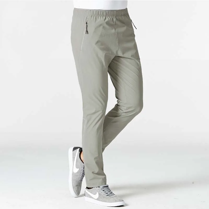 Весна Лето быстросохнущие мужские брюки для походов на открытом воздухе треккинговые брюки большого размера плюс повседневные брюки Стрейчевые спортивные брюки - Цвет: Grey