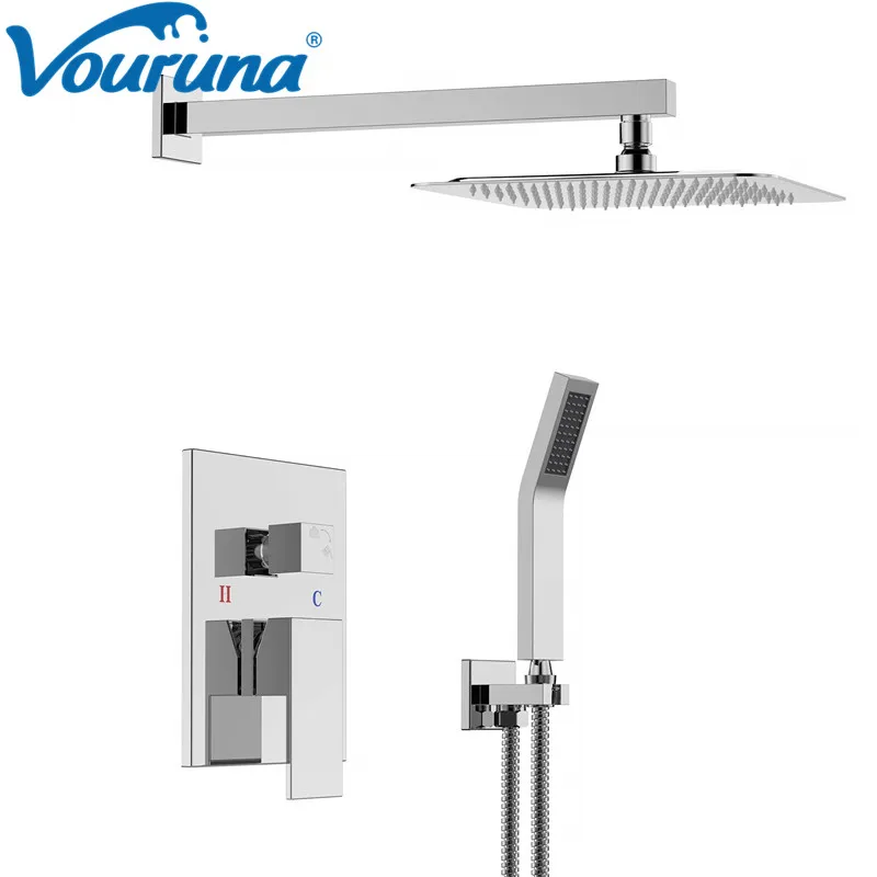 Смеситель для ванной комнаты VOURUNA крепление на стену прочная латунь кран|shower