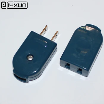 

4pairs 10A 250V 2P 90 Degrees Bend Pin Copper AC Male Female Electrical Socket Plug for Extended Power Cord Connector