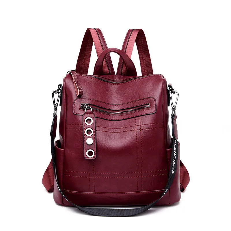 

New Fashion 3-in-1 Women Backpack Youth Leather Backpacks for Teenager Girls Female School Shoulder Bag Bagpack mochila sac a