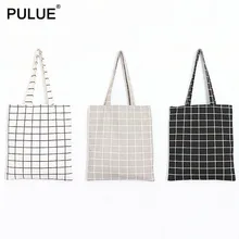 Высокое качество сетки одно плечо сумка женская хлопок сумки для покупок складной холст сумки журнал школьный Для женщин Повседневное Tote