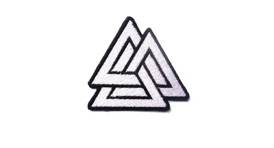 Символ Valknut норвежские руны Тактический значок нашивки для поднятия боевого духа крюк и петля вышивка военные значки для одежды - Цвет: White