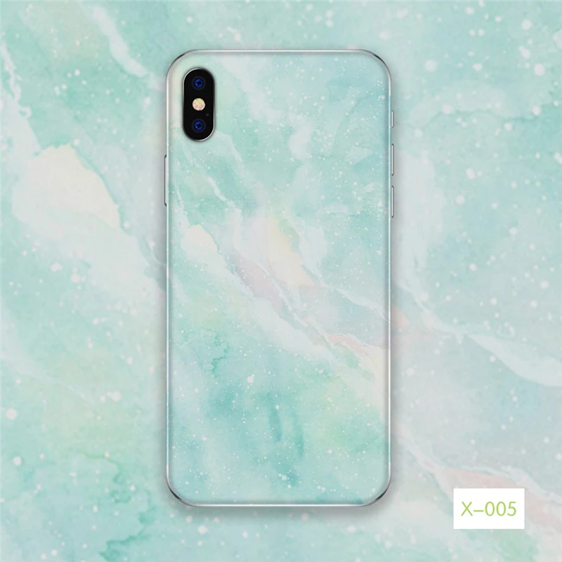 الرخام نمط سلسلة الهاتف المحمول ملصقات بمادة لاصقة ل فون 6 6 S 7 8 زائد X Xs ماكس 5 5 S SE إكسسوارات للهاتف الجسم أفلام جلود