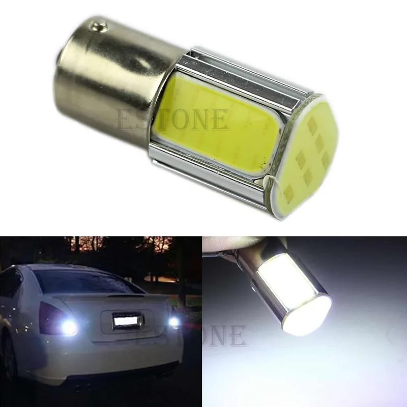 

White 1156 G18 Ba15s 4 COB LED Turn Signal Rear Light Car Bulb Lamp 12V