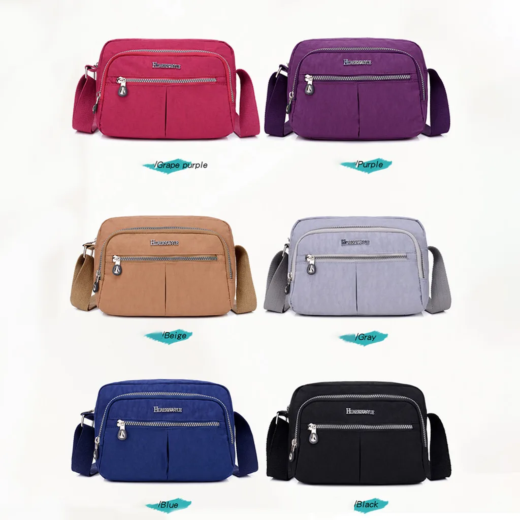 

High Quality Casual Women Nylon Shoulder Bag Waterproof Elegant Daily Shopping Handbag New Multifuction Travel Teenage