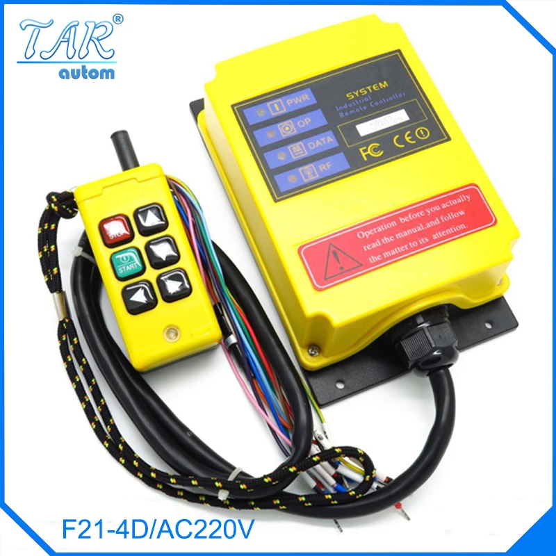 

Speed two - speed four - direction crane crane crane industrial wireless remote control 1 transmitter + 1 receiver F21-4D/AC220V