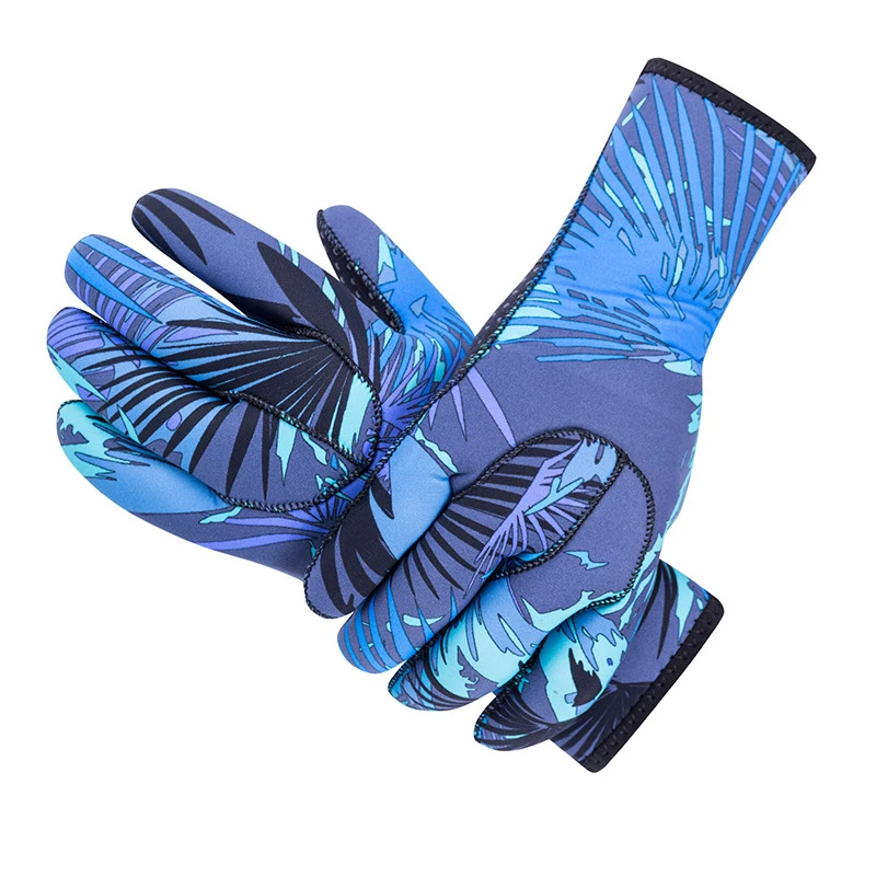 Sbart 3 мм неопреновые перчатки для дайвинга и Сноркелинга, зимние теплые перчатки для плавания, оборудование для подводного плавания, камуфляжные перчатки с защитой от царапин и длинных пальцев на запястье
