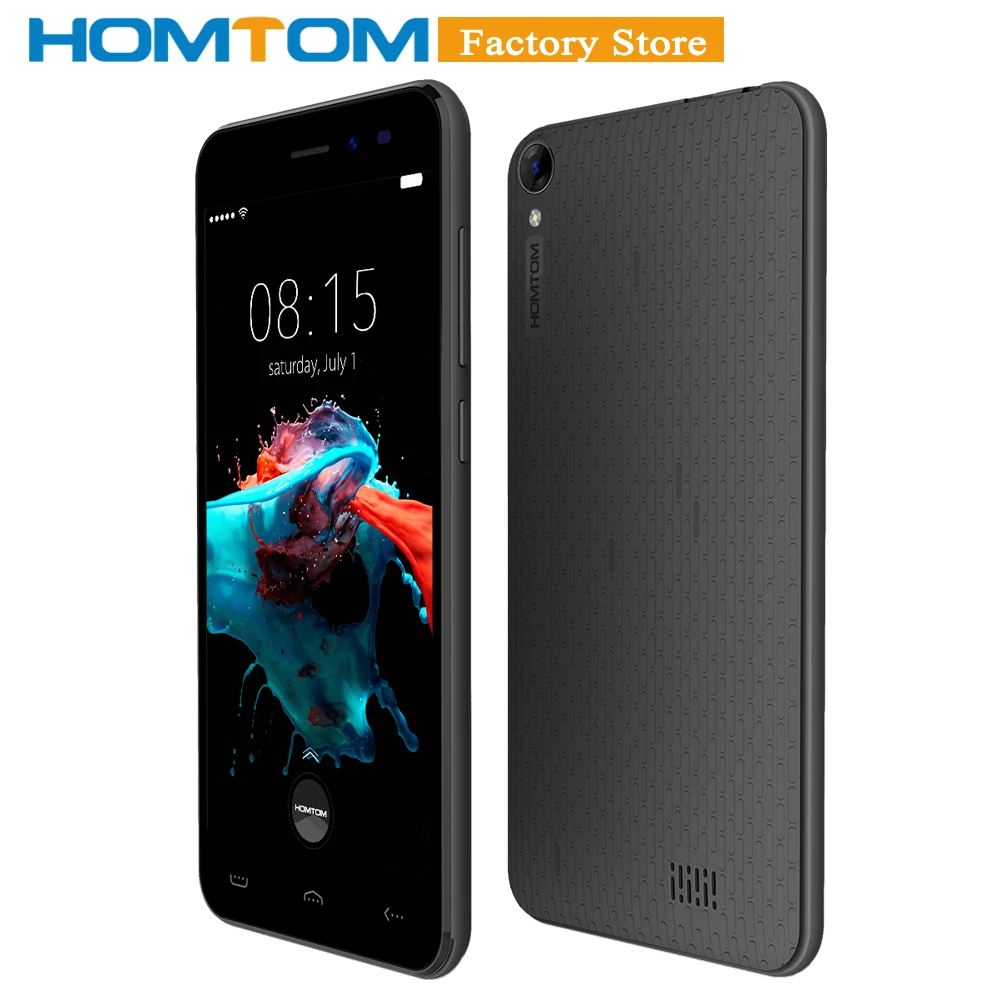 

HOMTOM HT16 3G Smartphone Android 6.0 Quad Core MTK6580 5.0 Inch Screen 1GB RAM 8GB ROM Dual Cameras Smart Gestures Cell Phone