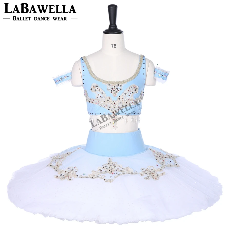 

Adult La Bayadere Professional Ballet Tutu Blue White Le Corsaire Performance Ballet Stage Costume Dress custom madeBT9251