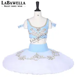 Профессиональный Балетный балетный пачка для взрослых La Bayadere, сине-белый балетный сценический костюм, платье на заказ madeBT9251