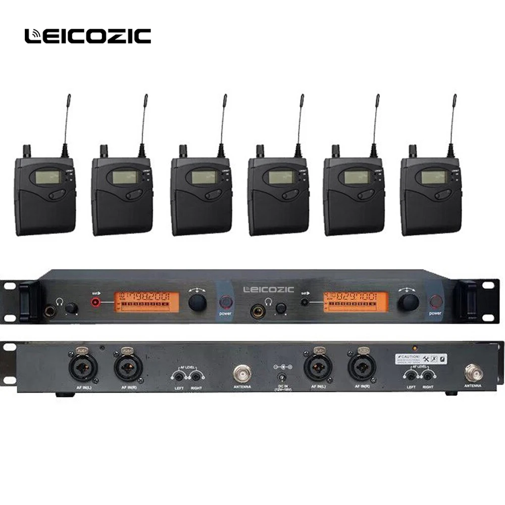 Leicozic 6 приемников профессиональные UHF беспроводные наушники-вкладыши система монитора SR2050 IEM для большой сцены церковная студия записи