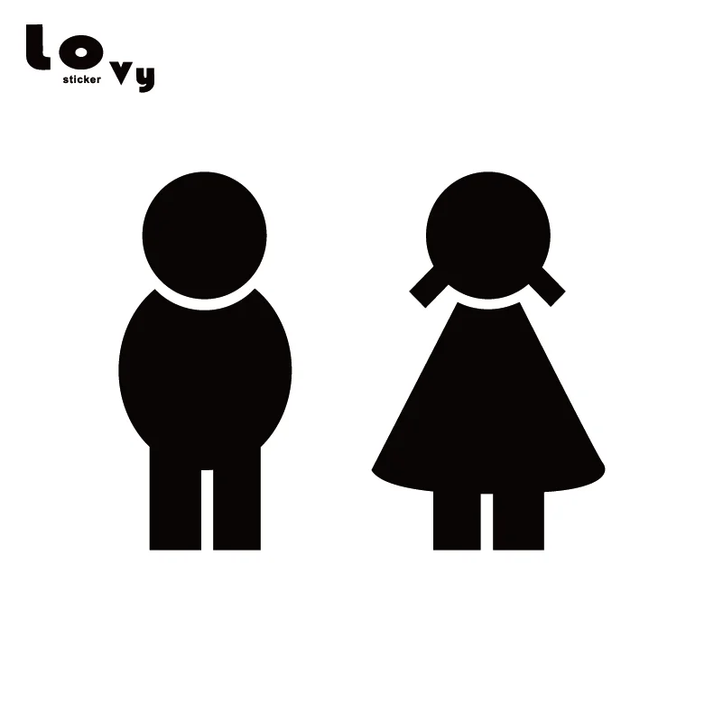 Boy and Girl Washroom Toilet Bathroom Sign Door Sticker WC Vinyl Wall Sticker Home Decor TS071 Boy and Girl Washroom Toilet Bathroom Sign Door Sticker WC Vinyl Wall Sticker Home Decor TS071