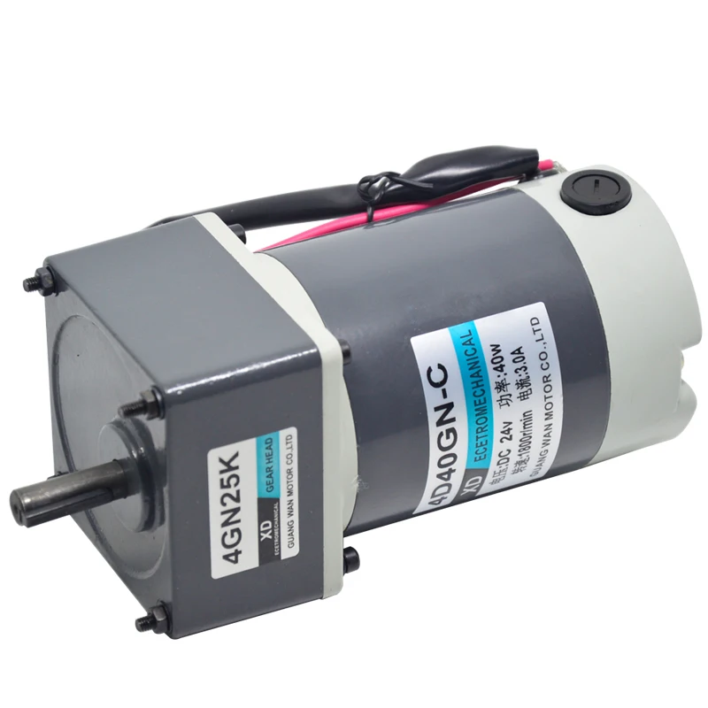 

40W DC Reduction Gear Motor, 12V24V Variable Speed Slow Motor, CW/CCW High Torque Micro Motor, XD-4D40GN-C