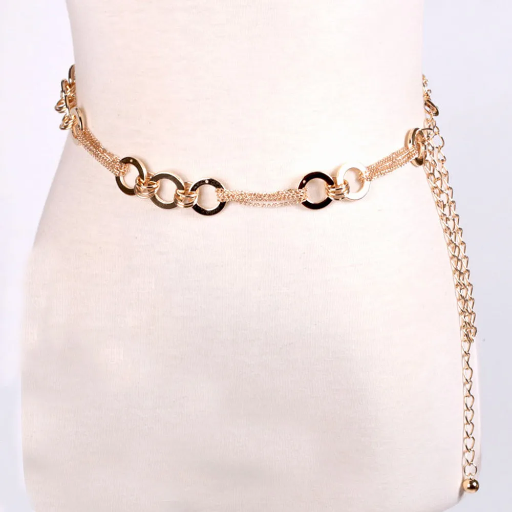 

ChamsGend Women's Lady Fashion Metal Chain Style Belt Body Chain belts for women A2#