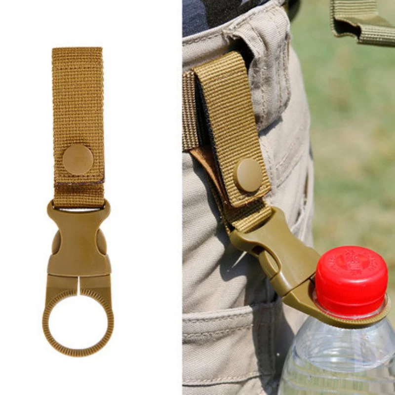 EDC Molle Tactical Nylon Webbing Buckl Hook Water Bottle Holder Clip Carabiner
