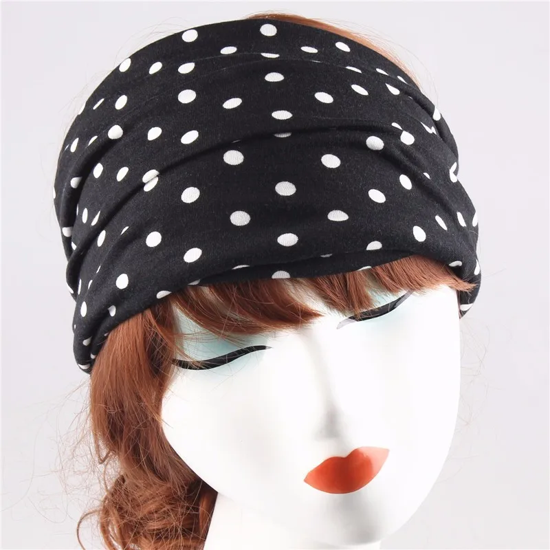

Women Bohemia BOHO Wide Cotton Stretch Women Headbands Headpiece Headwrap Turban Headwear Bandage Hair Bands Bandana