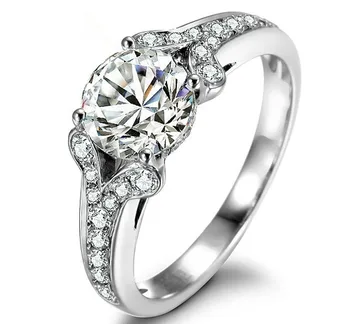 

2ct Famous Brand Wholesale Fine Jewelry Synthetic Diamonds Ring For Women Wedding Engagement Ring Sterling Silver Women Jewelry