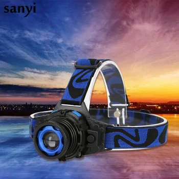 

Powerful Q5 LED Frontal Led Headlamp Headlight Flashlight Rechargeable Linternas Lampe Torch Head lamp Build-In Battery Charger