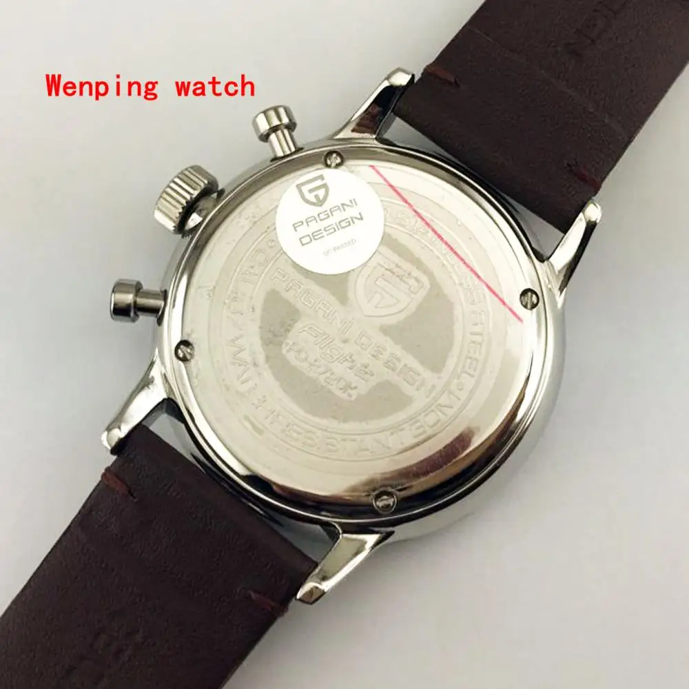 Модный известный дизайн бренда Pagani 43 мм белый цифровой хронограф японский кварц мужские классические многофункциональные часы подарок