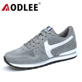 

AODLEE Light Mens Casual Shoes Men Sneakers Breathable Fashion Men Walking Leather Shoes Grey Sneakers Men Shoes Casual Solid