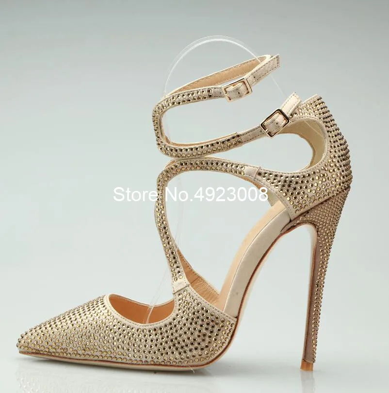 gold rhinestone shoes