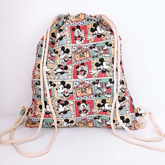 mickey drawstring backpack