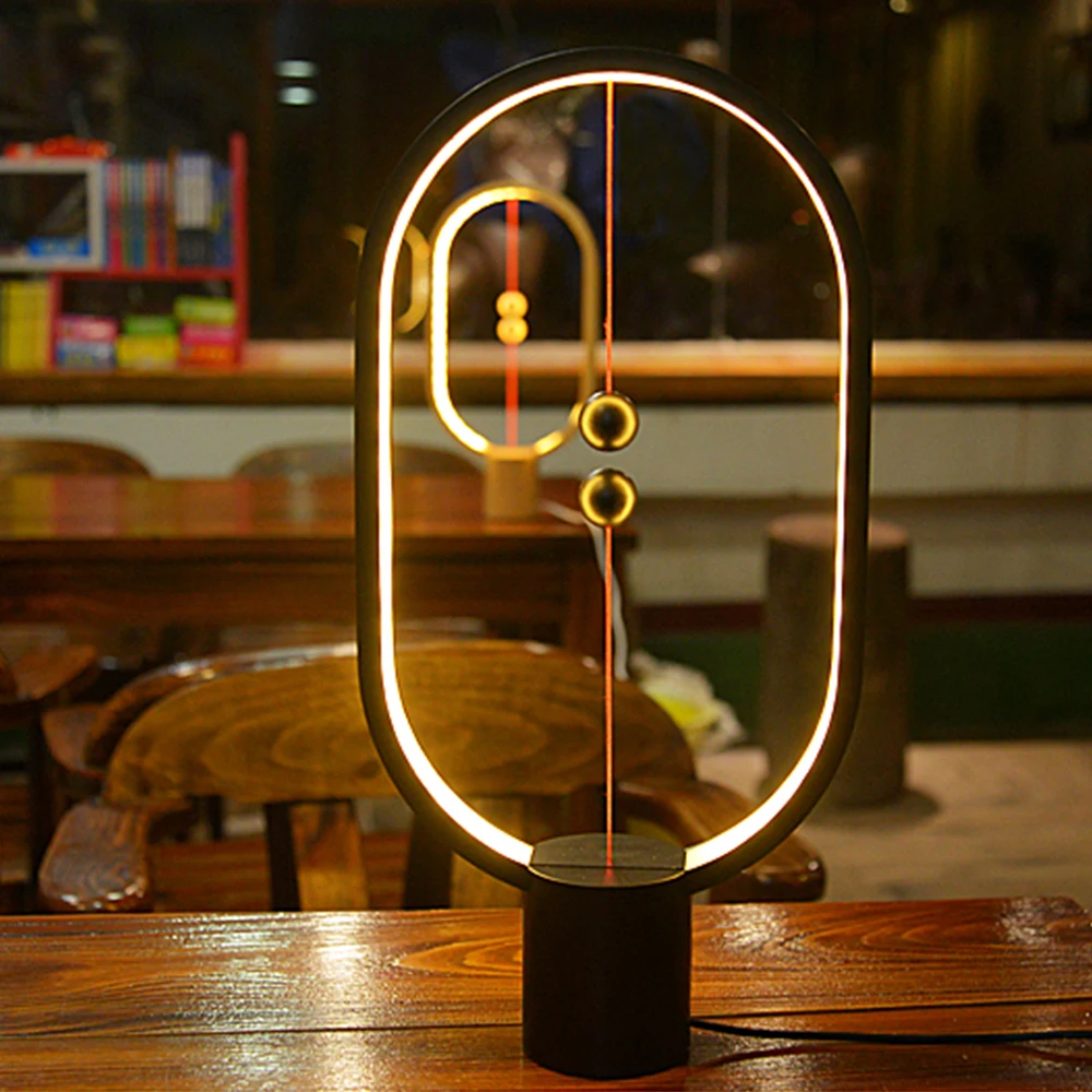 

Creative LED Heng Balance Night Light Magnetic Switch Table Lamp Home Decor Bedroom Office Night Lamp Novel Light Dropshipping