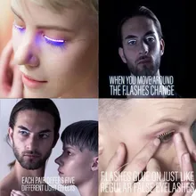 LED Eyelashes Eyelid False Eyelashes For Fashion Icon Saloon Pub Club Bar Party 17July25