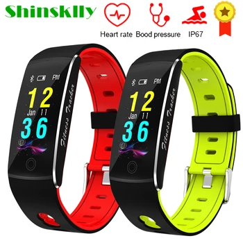 

Smart bracelet F10 Heart Rate Monitor Blood Pressure Blood watch fitness tracker wristband smart band for xiaomi huawei phone