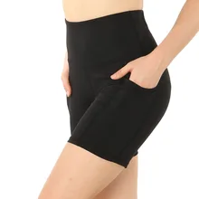 Женские спортивные шорты с высокой талией, для занятий спортом, бега, фитнеса, короткие, для тренировок, короткие, быстросохнущие, с высокой талией, шорты для йоги для женщин с карманом