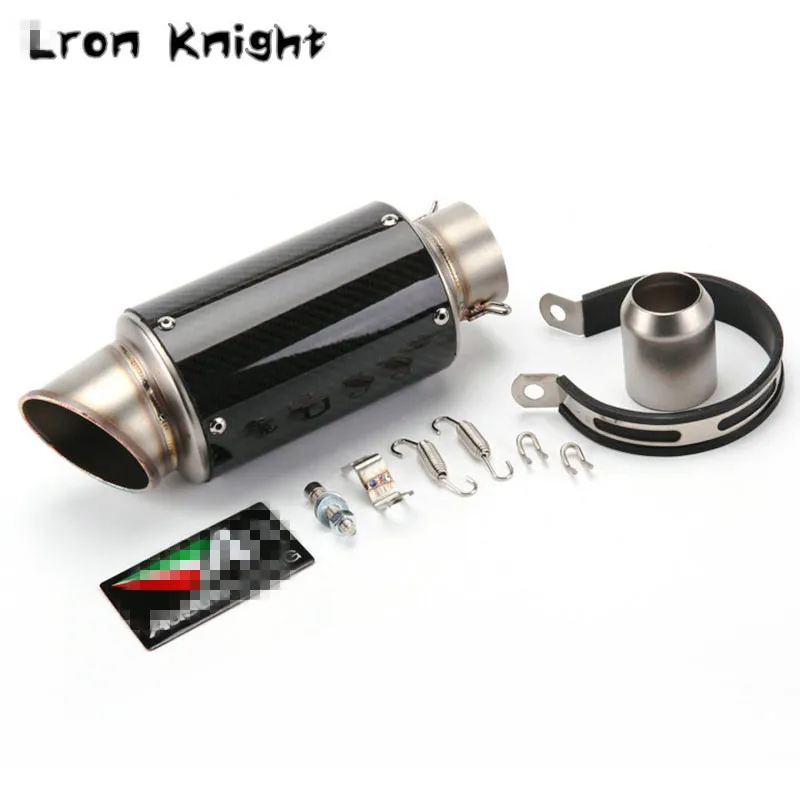 Para YAMAHA YZF-R1 YZF R1 FZ1 MT-07 XJ6 MT-09 YZFR125 MT 07 09 Universal 51mm motocicleta silenciador de escape fibra de carbono la CESPAP