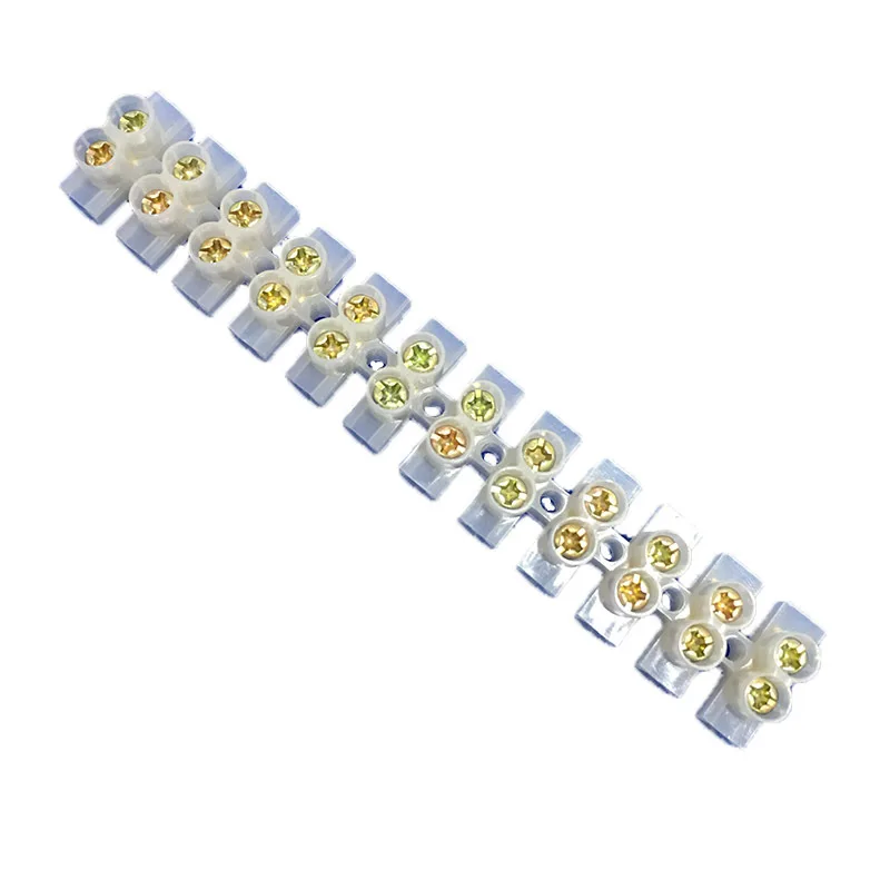 

HY 1 piece 12P Wire Connector Splice Terminal Block Connector Cable 12 Way white Copper inside clipping X3-2012 20A