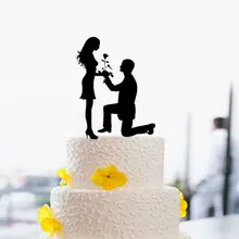 Акрил Обручение пользовательское имя торт ко дню рождения топперы Свадебные Baby Shower мальчишник тематические украшения