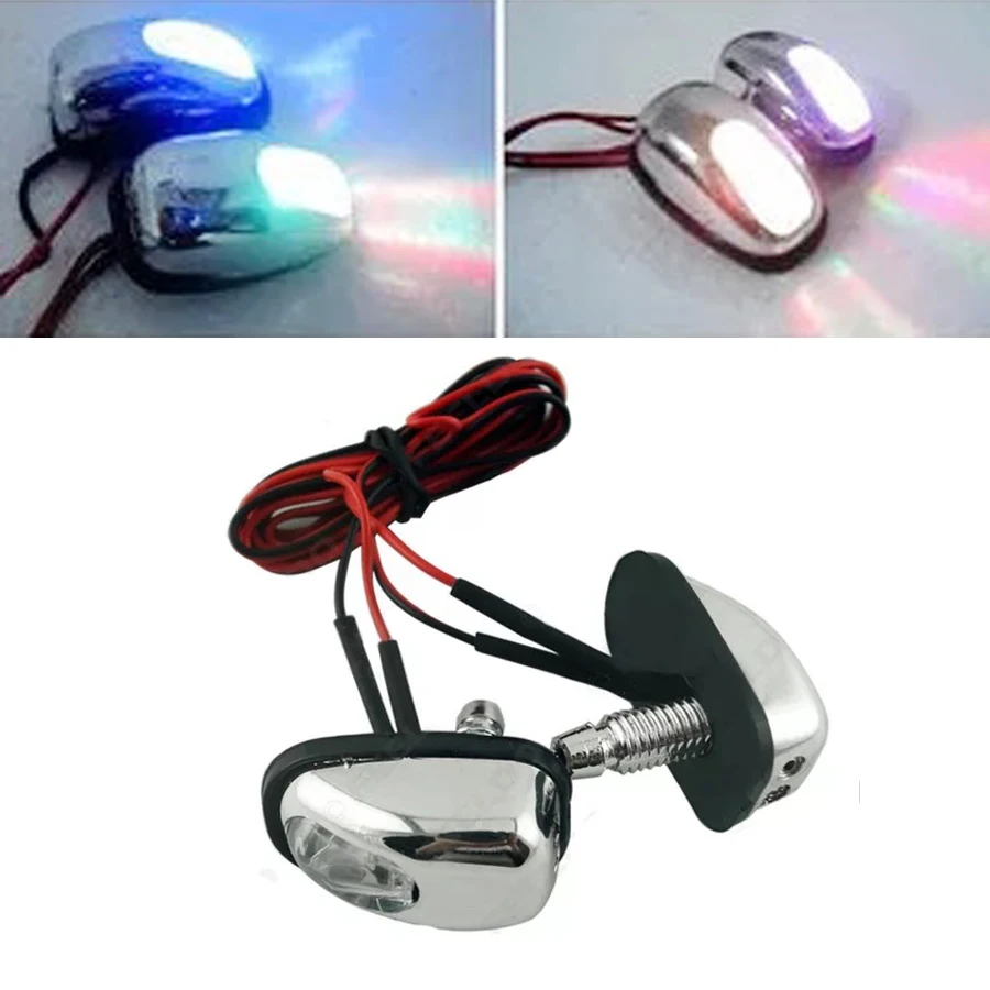 New 2pcs Car LED Light Lamp Windshield Washer Wiper Jet Water Spray