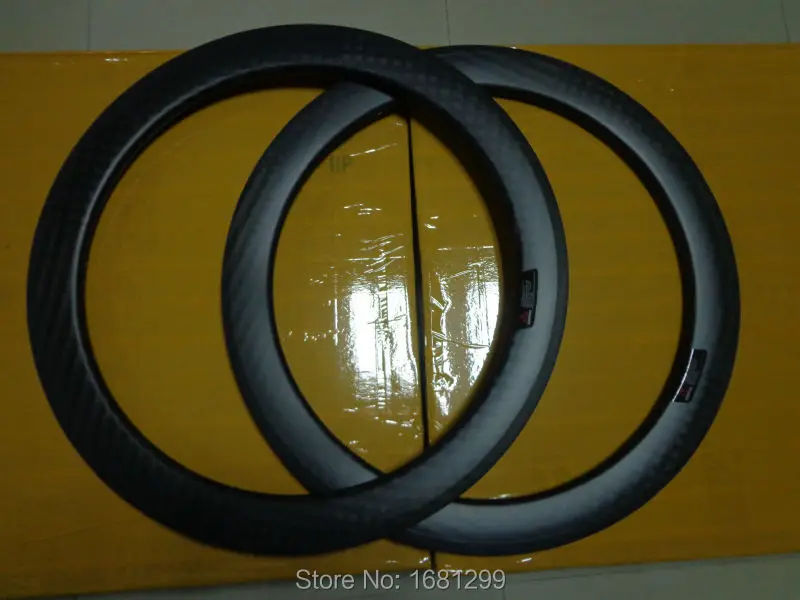 2Pcs New 700C 50mm Clincher Rim Light Road Bicycle Matt 12K Full Carbon Fibre Bike Wheels