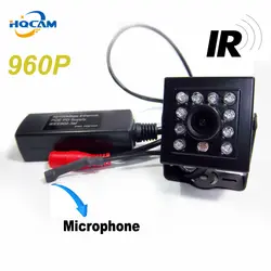 Hqcam 960 P Ночное видение камеры Mini ip-камеры PoE 10 шт. 940nm ИК-подсветкой POE камеры mini ip kamera 1/3" CMOS hi3518e IP-камера POE