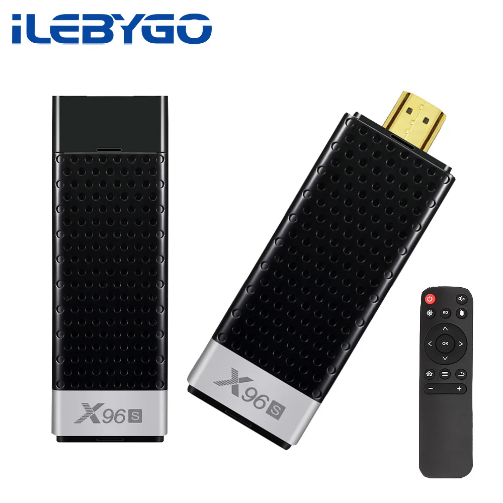 Ilebygo X96S 4K Мини ТВ-карта Android 8,1 4 ГБ 32 ГБ S905Y2 четырехъядерный 2,4G& 5 ГГц двойной Wifi BT4.2 1080P H.265 Смарт ТВ-ключ
