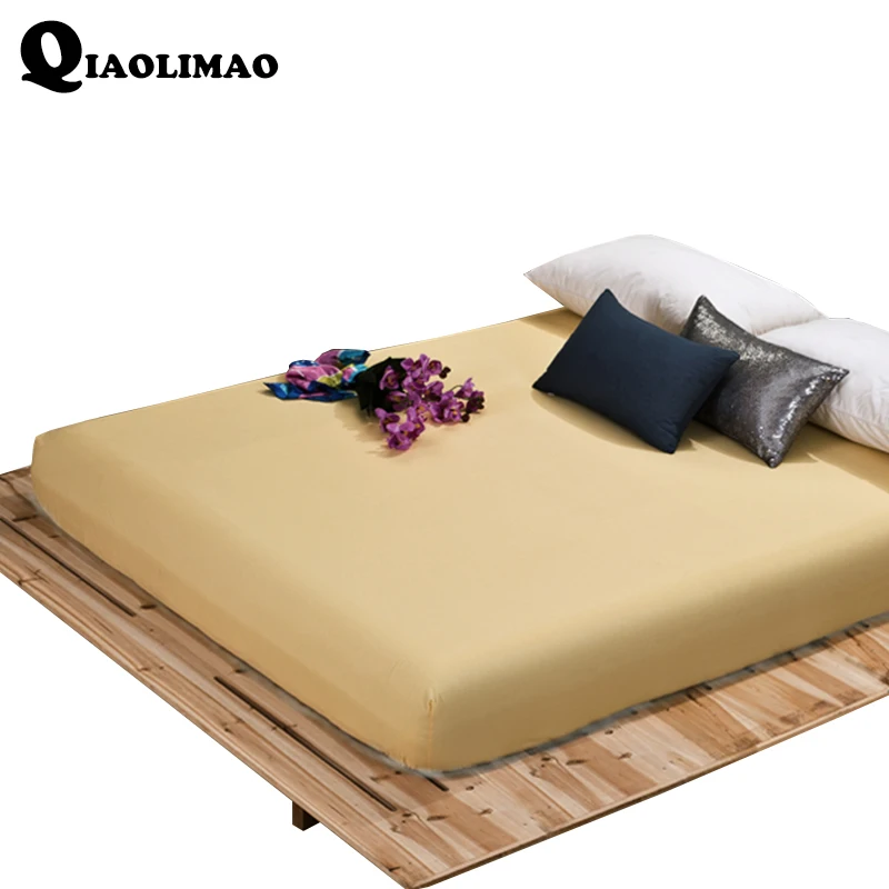 البوليستر/القطن الصلبة ملاءات السرير شرشف مع مطاطا باند الكبار فراش الغطاء 120x200/150x200/180x200/180x220/200x200 سنتيمتر